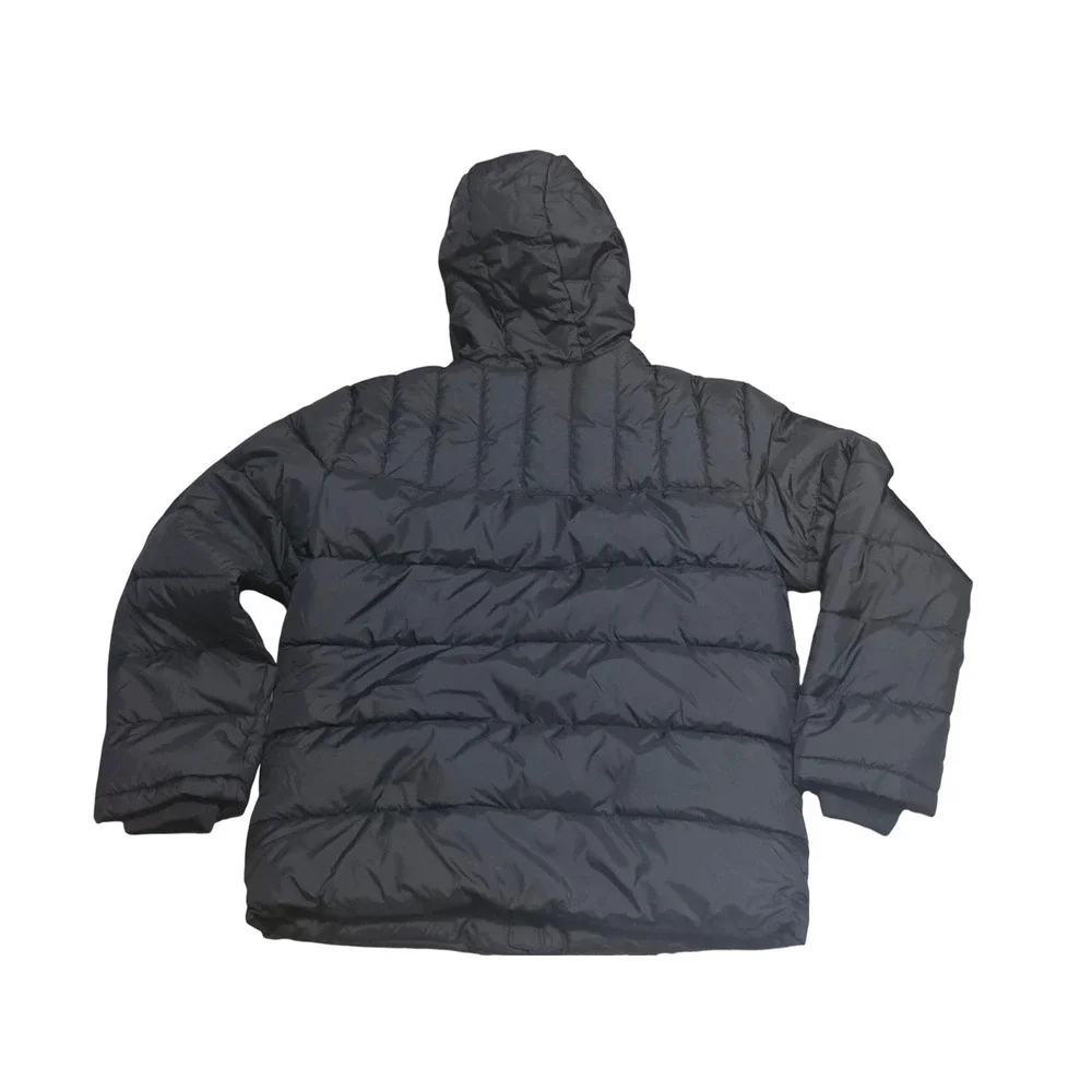 Wonder Nation Boys  XL 14-16 Puffer Jacket Rich Black Hooded Fleece Lined